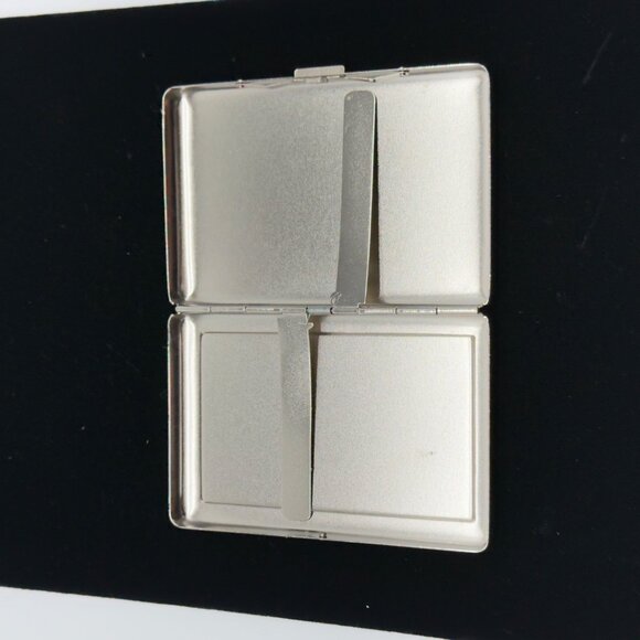 Vtg Bad Girl Couture Silver Metal Business Credit Card Case Woman "Take Charge" - Picture 5 of 8